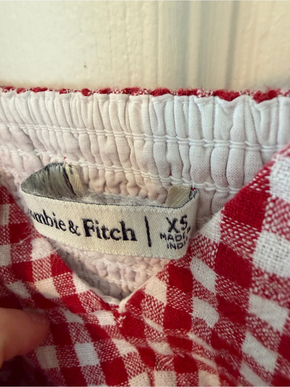 Abercrombie & Fitch Red and White Gingham Dress with Side Zipper - Picture 3 of 4